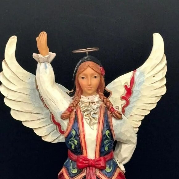 RARE Enesco JIM SHORE Polish Angel "Kindness in Life is Everything" Folk Art Fig - Picture 6 of 8